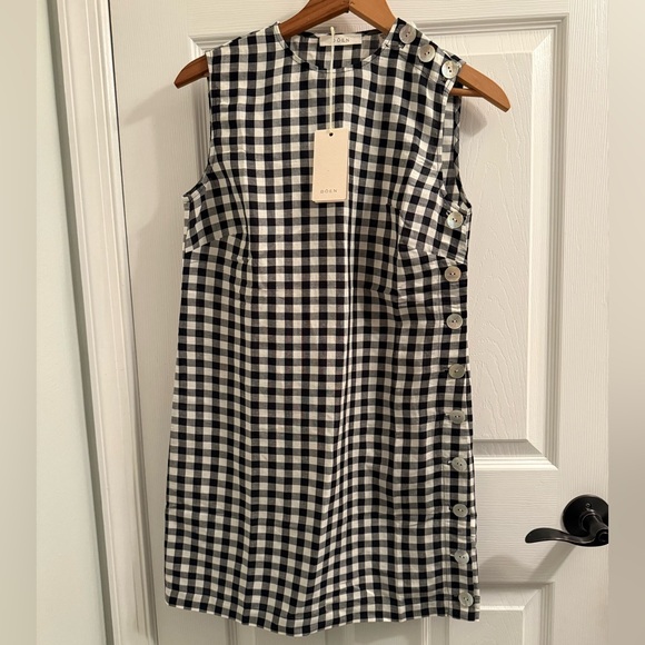 Doen Black and White Checkered Mini Dress - Picture 4 of 5
